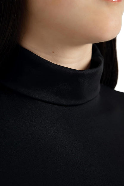 Capezio - Maillot de manga larga con cuello alto para mujer