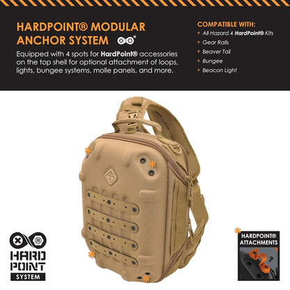 HAZARD 4 Hibachi - Paquete de honda de carcasa ligera, panel divisor multiuso Molle táctico mochila (15 L)
