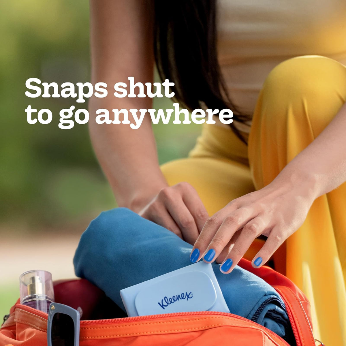 Kleenex Pa?os Faciales Ultra Suaves Snap & Go | 9 Paquetes para Llevar, 25 Pa?os por Paquete, 3 Capas, El Embalaje Puede Variar