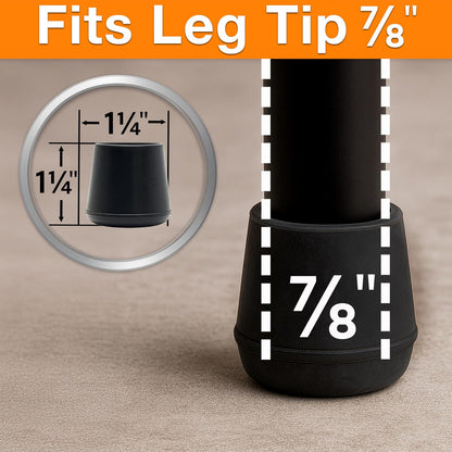 Shepherd Hardware Puntas de goma para patas, 7/8" negro, paquete de 40, Negro