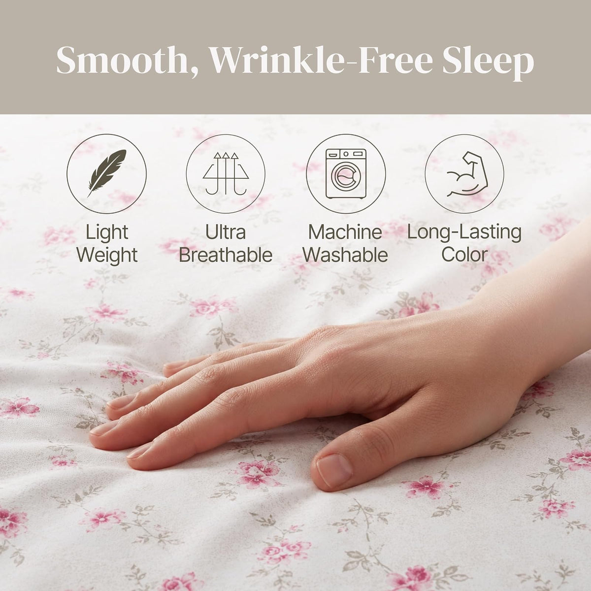 Modern Threads - Sábanas de Microfibra Suave y Sedosa sin Arrugas, lujosas sábanas de Microfibra Incluye sábana encimera, sábana Bajera con Bolsillos Profundos y Fundas de Almohada de Color Rosa