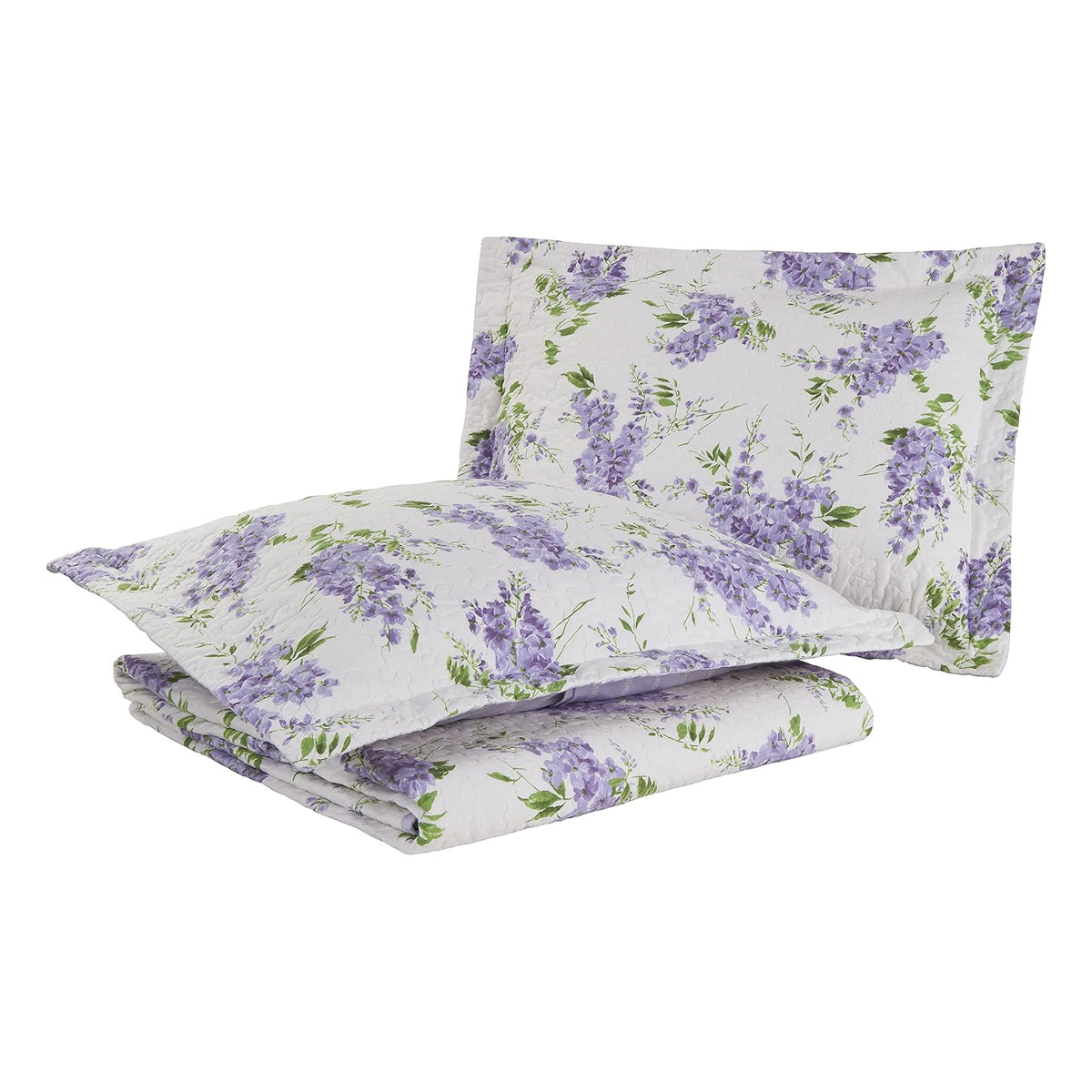 Laura Ashley - Juego de colcha Keighley 221050 Twin Lilac