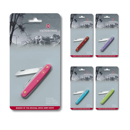 Victorinox Navaja para Flores en Blister, Hoja Recta, Fucsia