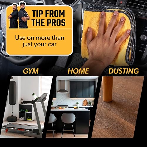 Chemical Guys Toallas de Microfibra Premium de Calidad Profesional, Doradas (16" x 16") (Paquete de 12) - Seguras para Lavar Automóviles, Limpiar el hogar y secar Mascotas