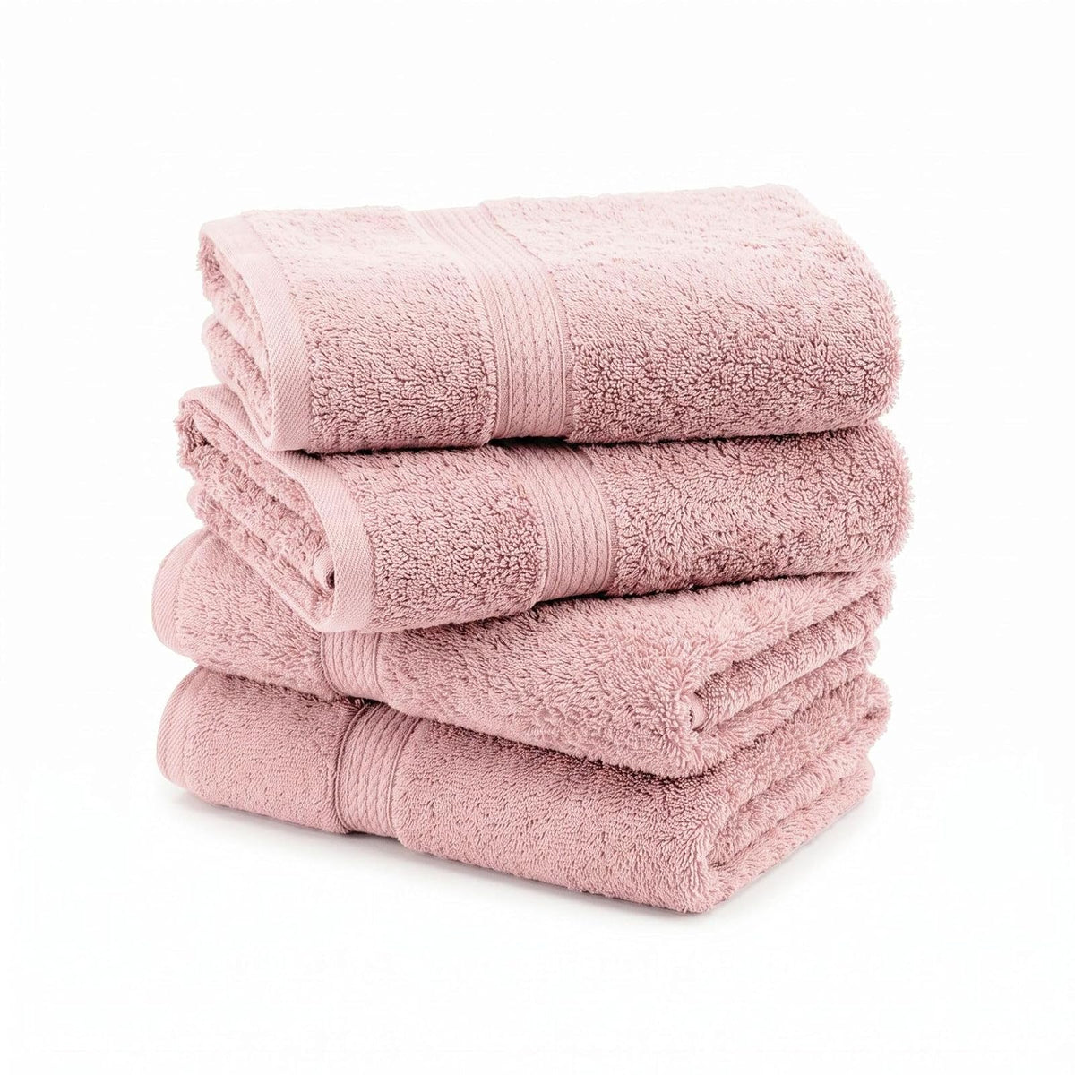 Superior, 900 gram, 100% Premium Long-Staple Combed Cotton 4-Piece Hand Towel Set, Tea Rose - Hand Towel 4-Pack - Rosa de té