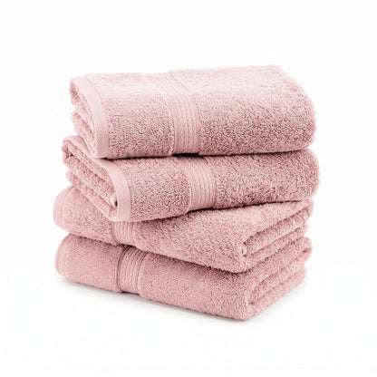 Superior, 900 gram, 100% Premium Long-Staple Combed Cotton 4-Piece Hand Towel Set, Tea Rose - Hand Towel 4-Pack - Rosa de té