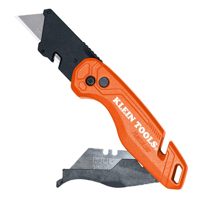 Klein Tools 44130 Cuchillo Plegable Multiusos, Hoja Retráctil - Flickblade con almacenamiento