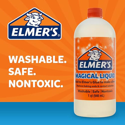 Elmer’s Glue Slime Magical Liquid Activator Solution, 1 Quart, Great for Making Slime