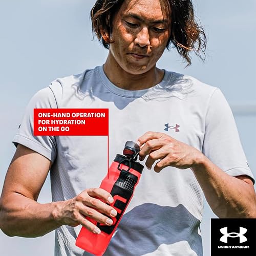 Under Armour Botella de agua De Entrenamiento Unisex, Blanco, Unitalla