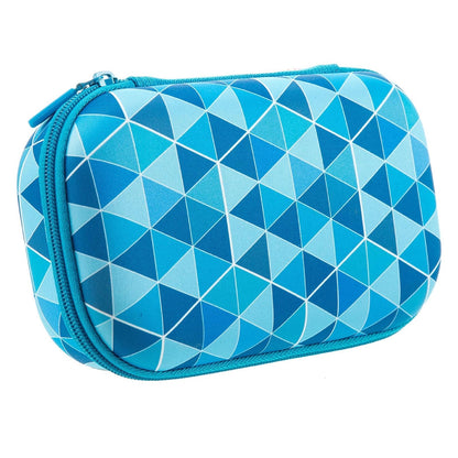 Zipit Colorz estuche para anteojos, Azul, Caja de almacenaje para lápices, Azul triángulos