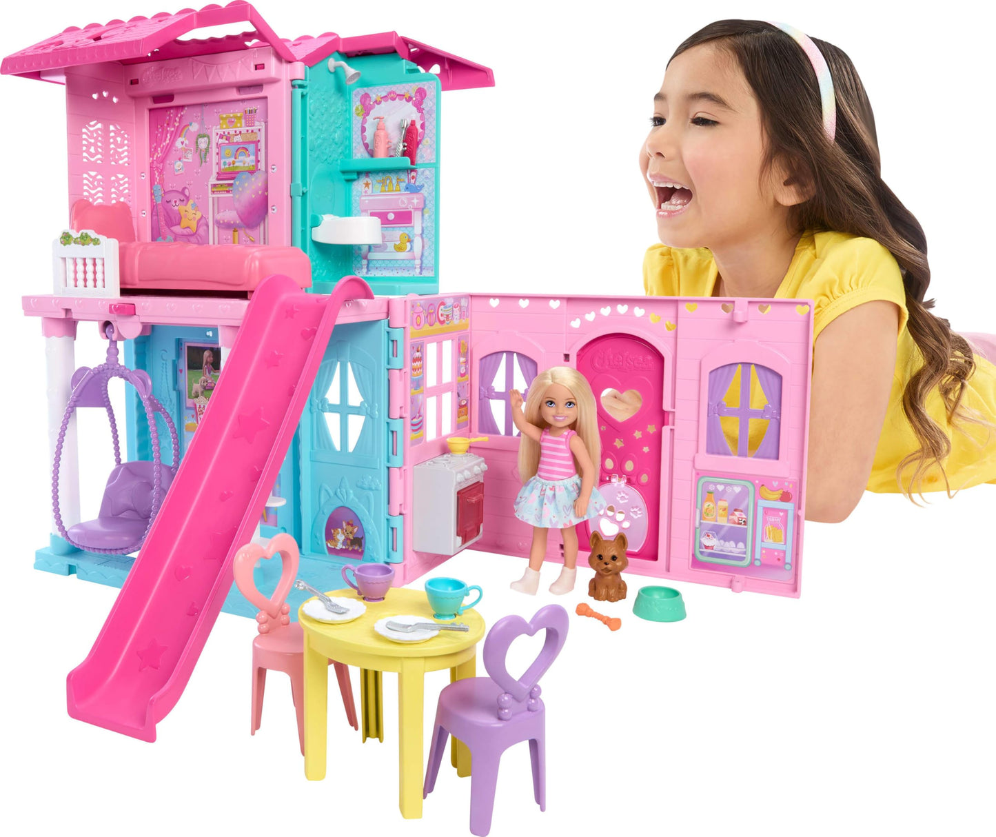 Barbie Casa de Muñecas Casa Transformable de Chelsea para niñas de 3 años en adelante