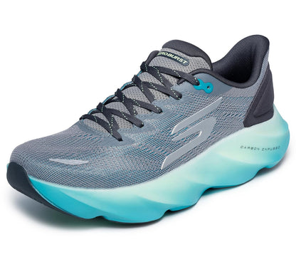 Tenis Skechers Go Run Max Road 7 para Correr Hombre - 27.5 cm - Gris - Azul