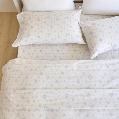 Elegant Comfort - Juego de sábanas de franela de algodón turco, ultra suave, 4 piezas, 100% algodón, sábanas de franela de Navidad, cálidas y acogedoras de calidad premium, sábana bajera ajustable con