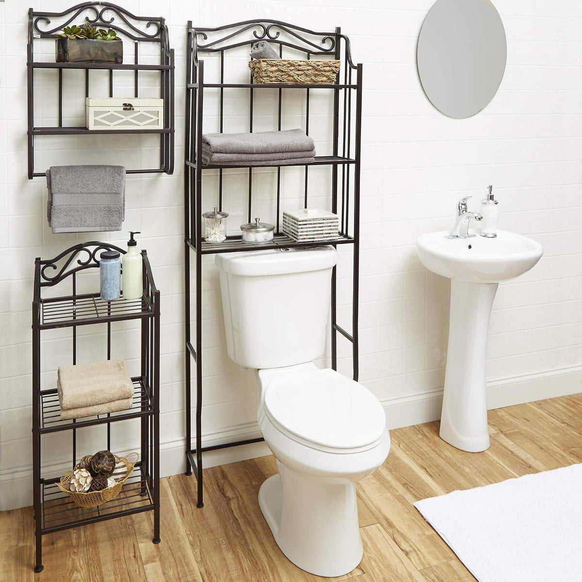 Silverwood Collins - Estantería metálica para baño