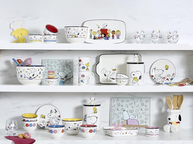 Lenox Chef Snoopy - Tarro para galletas | Porcelana duradera | Tamaño de 17.14 x 17.14 x 11.5 pulgadas | Regalo coleccionable para fanáticos de los cacahuetes