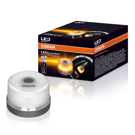OSRAM LEDguardian Road Flare Señal V16 Luz de Emergencia para Automóviles, luz de avería, baliza de Emergencia para Automóvil, luz Redonda de Advertencia de Seguridad para vehículos y Motocicletas