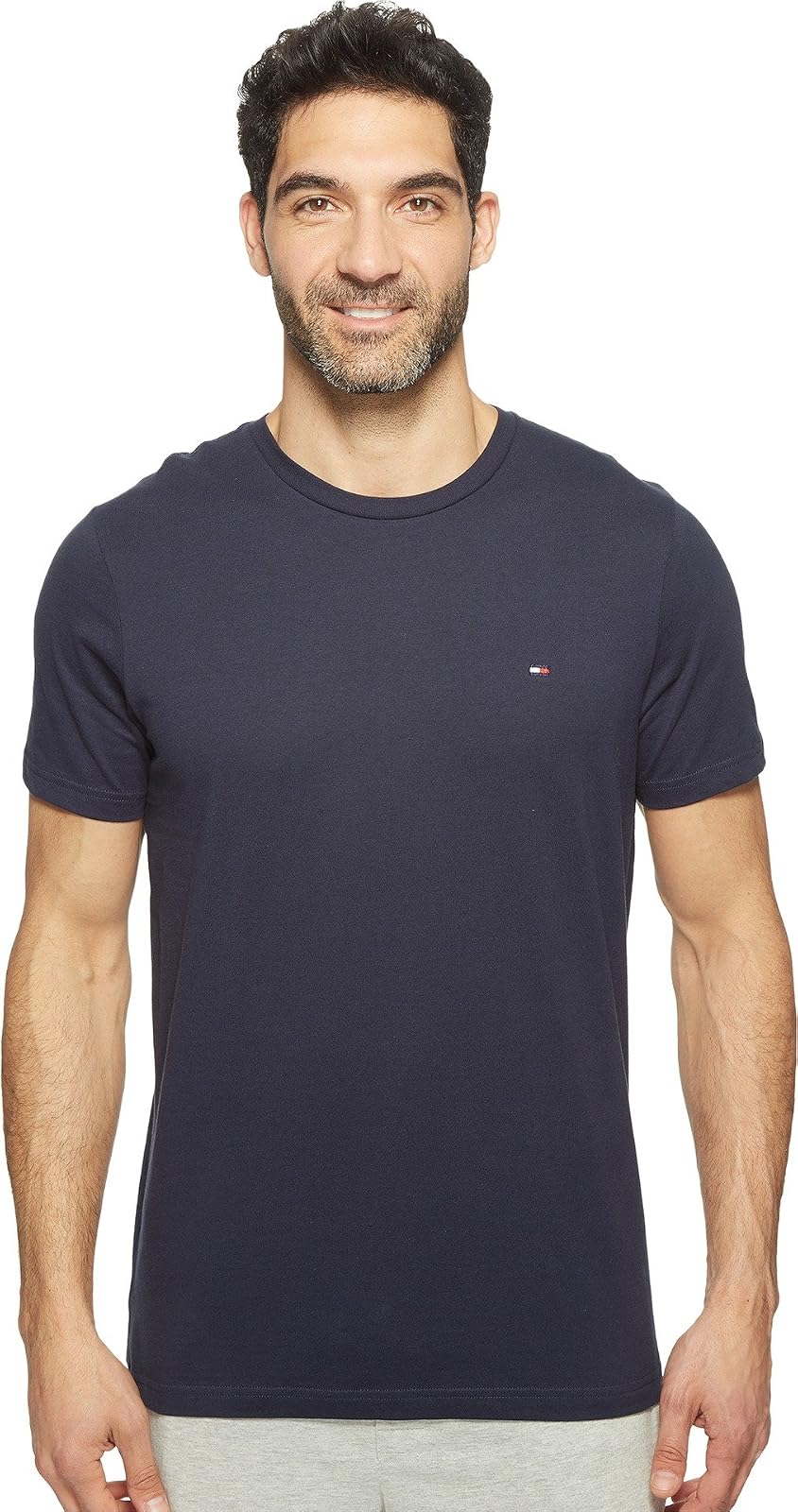 Tommy Hilfiger Playera para Hombre, Logotipo Bordado - XXL - Azul marino oscuro