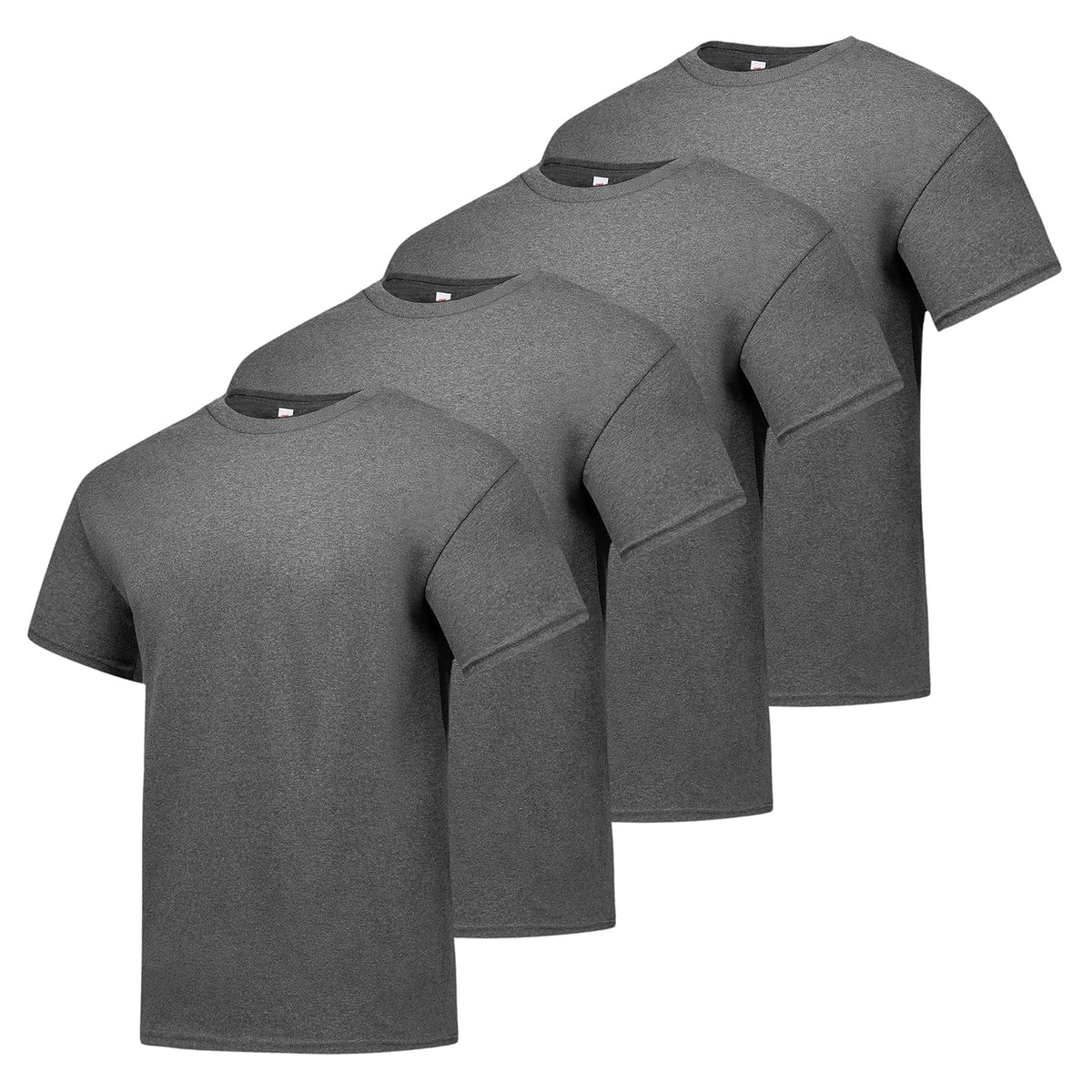 Hanes ComfortSoft Playera de Manga Corta para Hombre, Paquete de 4 - Carbón Heather - XL