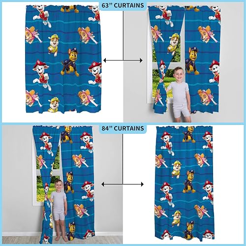 Franco Juego de Cortinas de Ventana para habitación de niños, 82 x 84 Pulgadas, Patrulla Canina