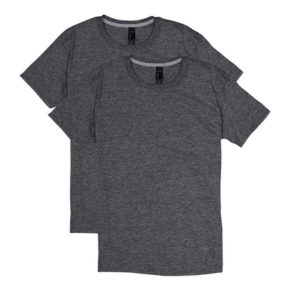 Hanes Paquete de 2 Playeras x-Temp Rendimiento Camisa para Hombre - Gris Carbón jaspeado - G