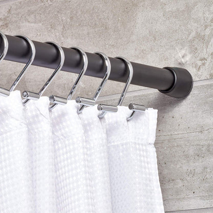 InterDesign Cameo Shower Curtain Tension Rod, Matte Black, 26-42 Inch