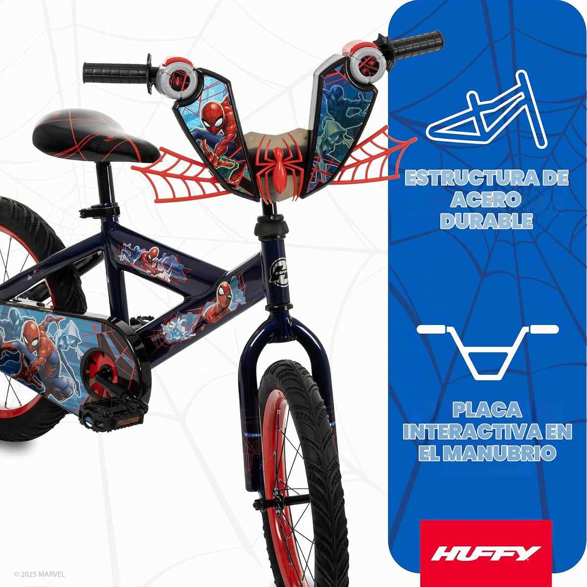 Huffy Disney and Marvel - Bicicleta de niño de 12/16 Pulgadas para niños, múltiples Opciones de Color y diseños Disponibles, Ideal para Mayores de 3 años, Ruedas de Entrenamiento extraíbles, Asiento