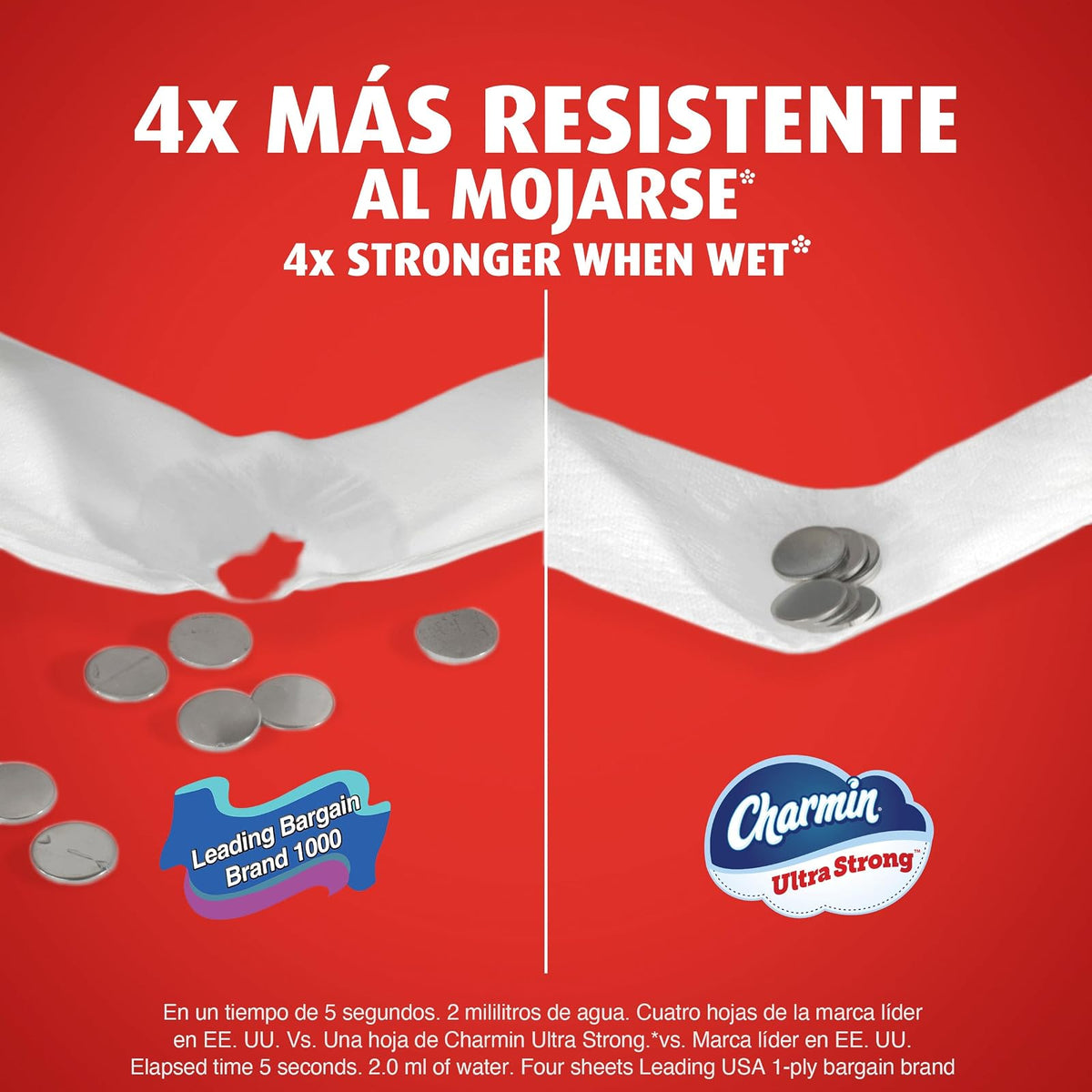 Charmin - Ultra Strong Papel Higiénico, 24 Mega Rollos, Extra Fuerte y Duradero, No Atascable, Apto para Fosas Sépticas