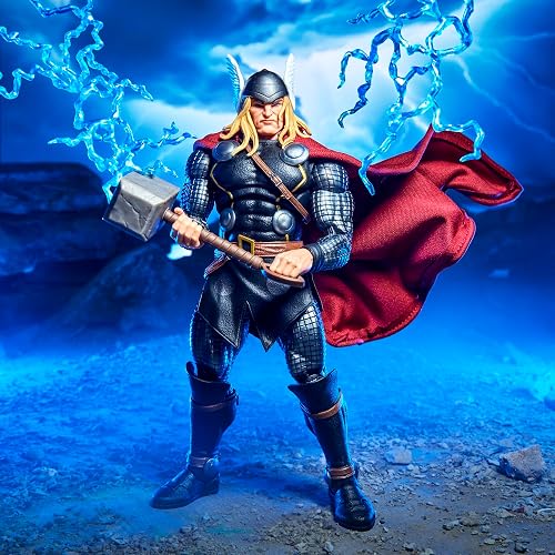 Marvel Legends Maximum Series Thor Figura de Acción Articulada 15 cm | Marvel Legends Figura de acción de 6 pulgadas Serie Máxima Deluxe - Thor