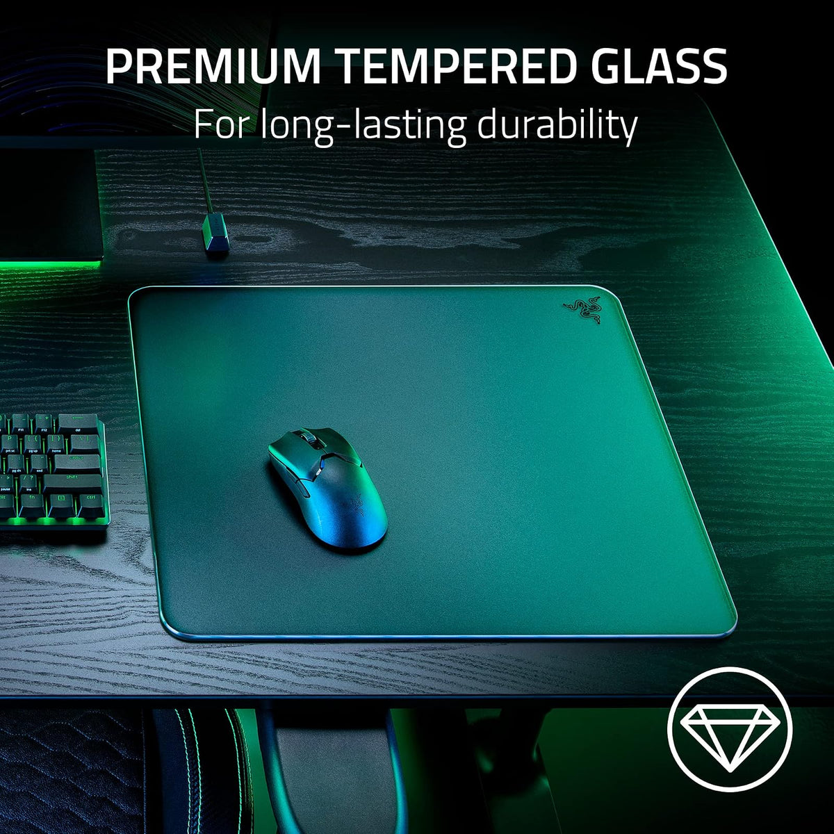 Razer Atlas - Alfombrilla de ratón Gaming de Cristal Templado