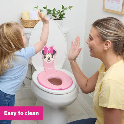 Bright Starts Asiento de Baño-Inodoro de Minnie Mouse para Bebé, Rosa, a partir de 18 meses