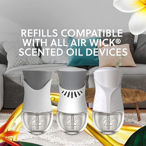 Air Wick Aromatizante de Ambiente Continuo, Paradise Retreat, 5 repuestos de 20 ml c/u