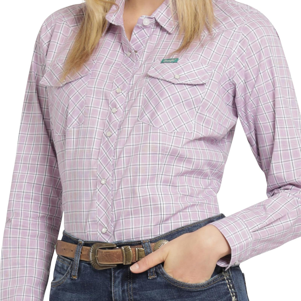 Wrangler Camisa Asiluetado de Algodón para Mujer