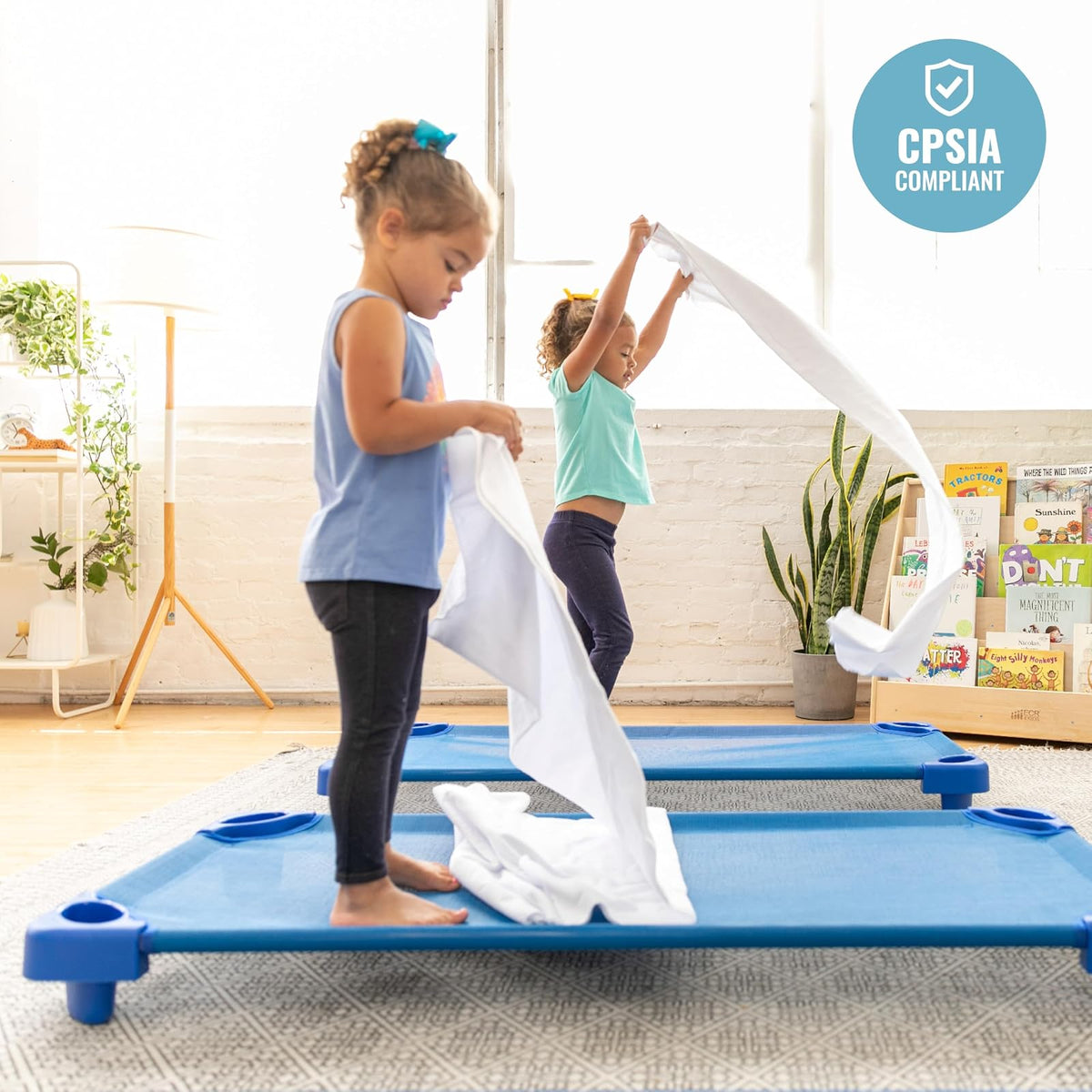 ECR4Kids ELR-026 - Manta de descanso para cuna de guardería para niños, color blanco (paquete de 12)