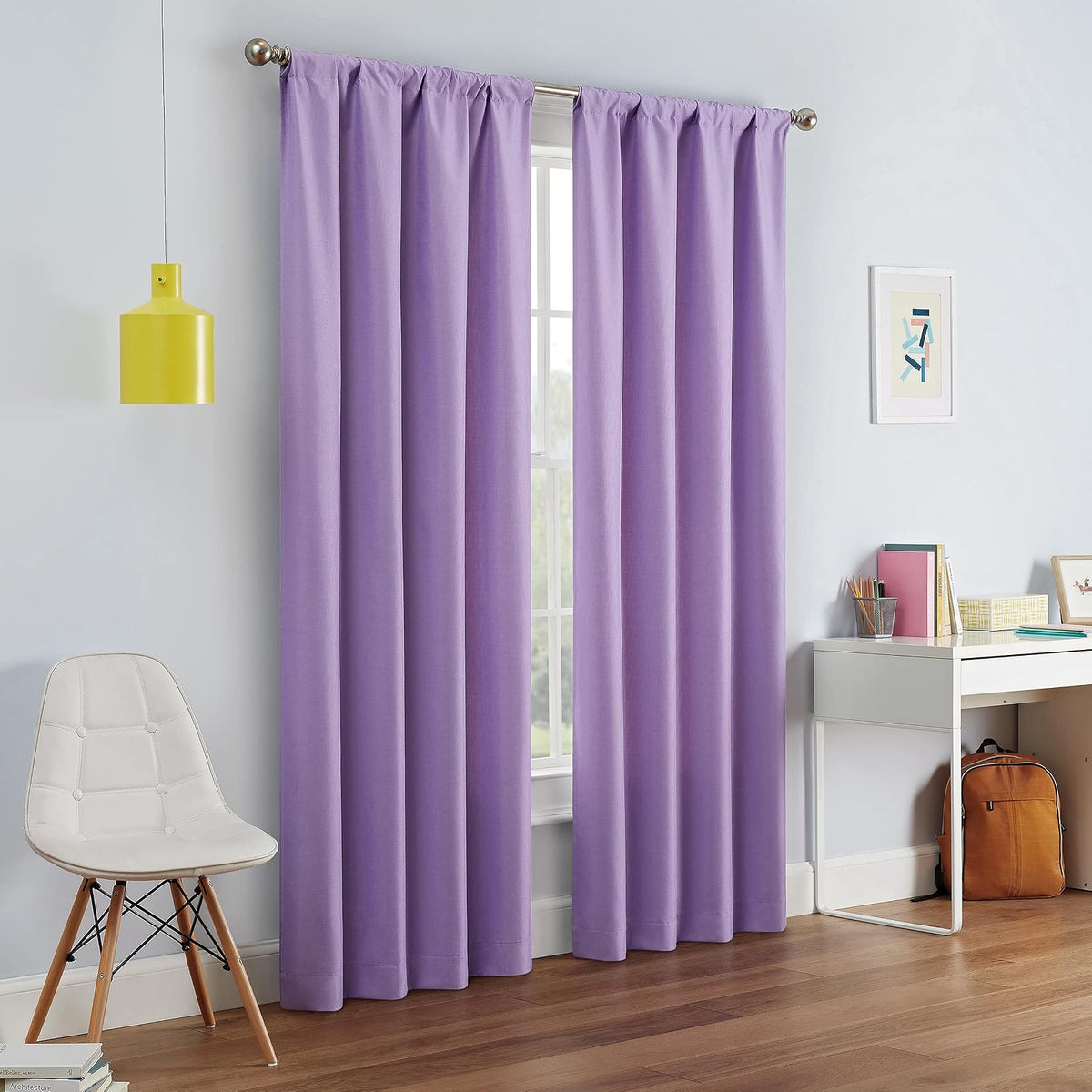 Eclipse Kendall Panel de Cortina Blackout Térmica - Morado claro - 106.7An x 137.2Al cm (1 Paneles)