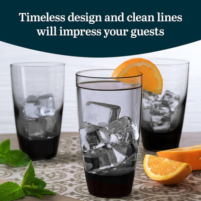 Libbey 2154SM 18-Ounce Classic Cooler Glass in Smoke, Set of 12