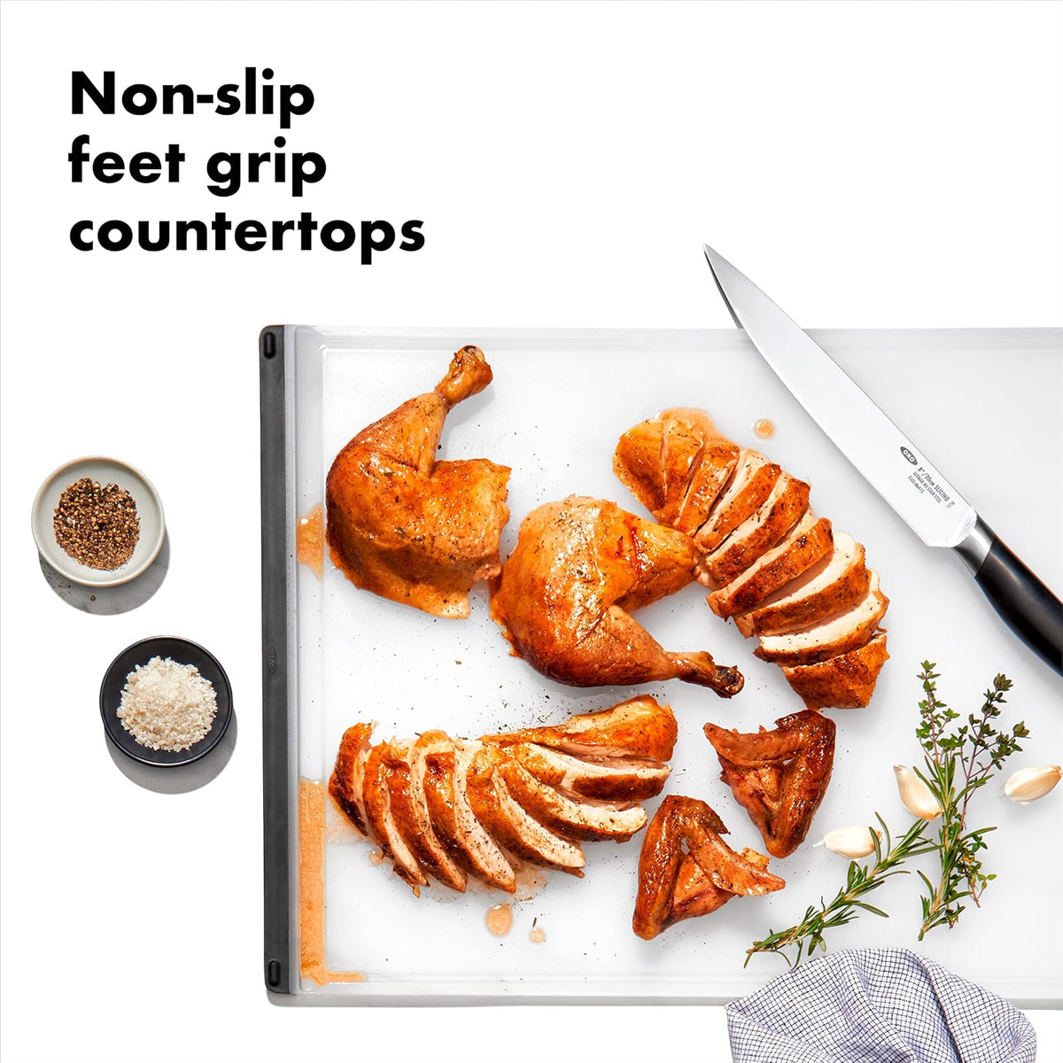OXO Good Grips - Tabla de cortar y tallar de plástico