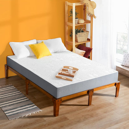 Olee Sleep Colchón de Espuma viscoelástica con infusión de Gel ventilado de 6 Pulgadas, Certificado CertiPUR-US®, Gris, Completo