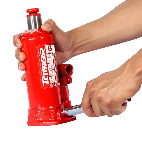 TAMER GTE-6 Gato Hidráulico de Botella con Tornillo de Extensión 6 Ton