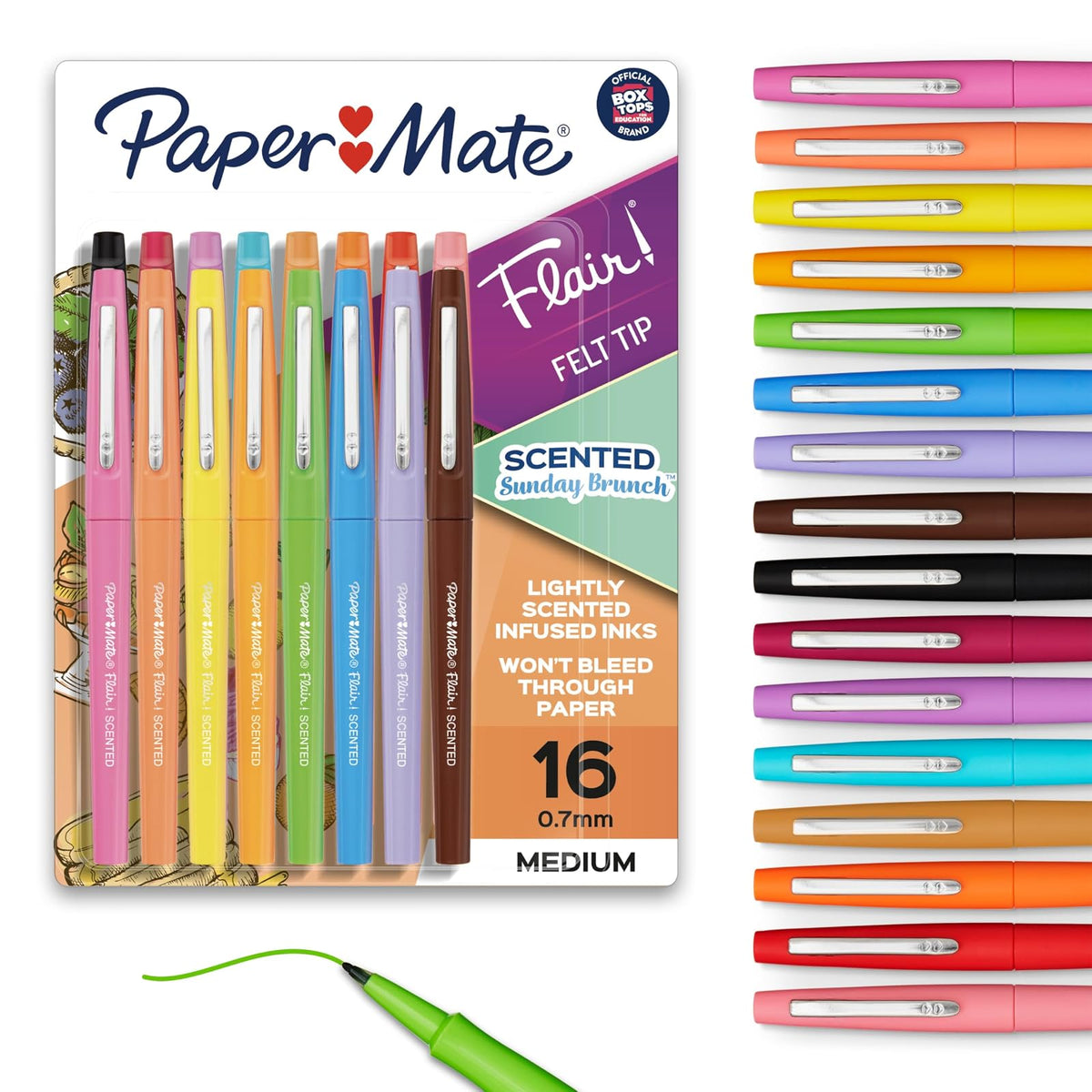 Paper Mate Flair Rotuladores Punta Media, Colores Surtidos - multicolor - 16