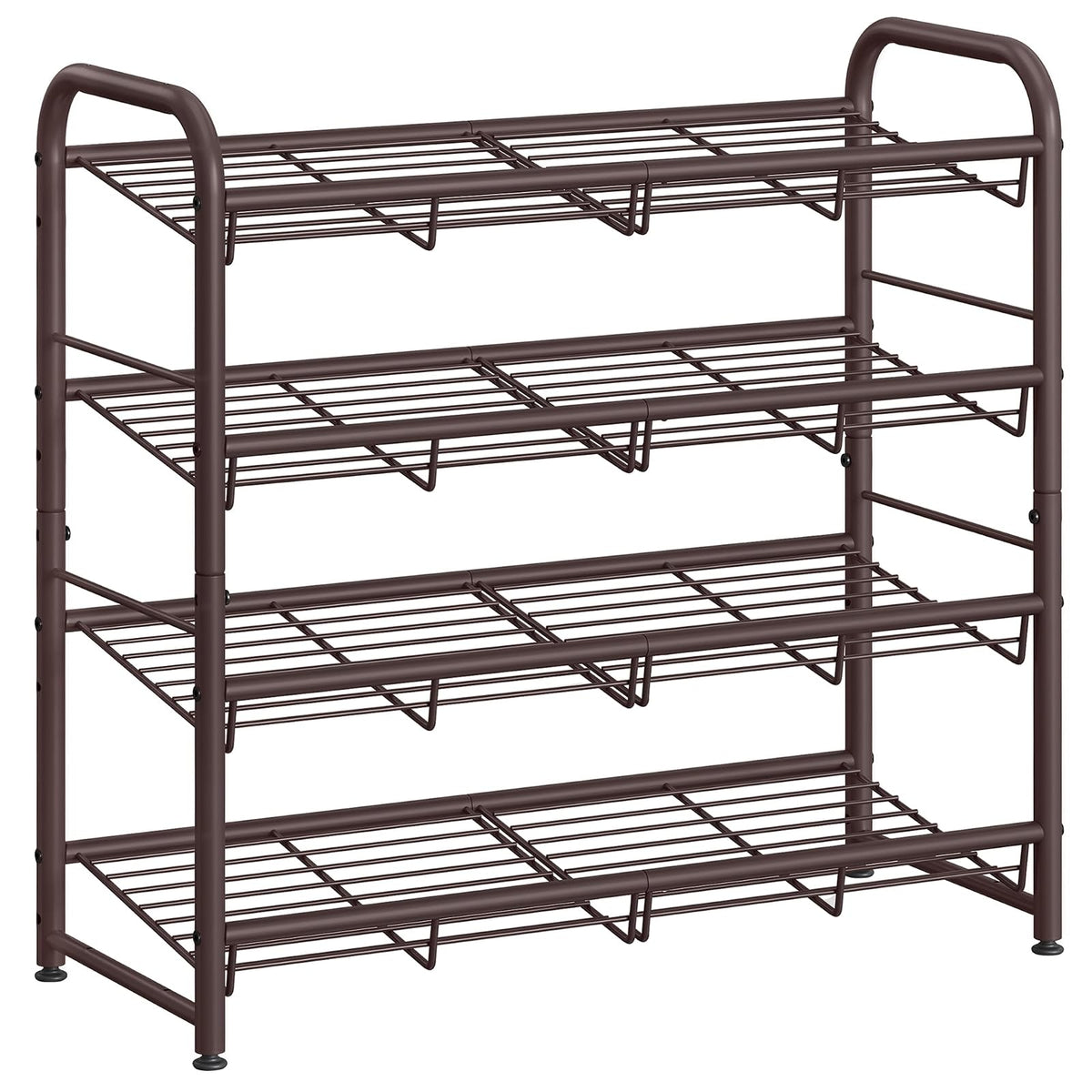 SONGMICS Estante Apilable Metal 4 Niveles para Organizador de Clóset - 4 Tier (25.6"H) - Bronce