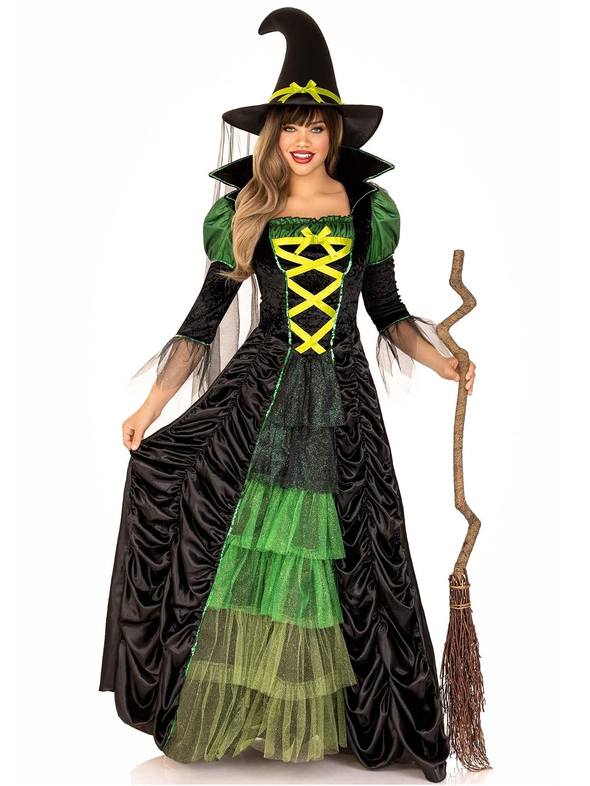 Leg Avenue Oasis - Disfraz de Princesa árabe para Mujer - S - M - Negro - Verde