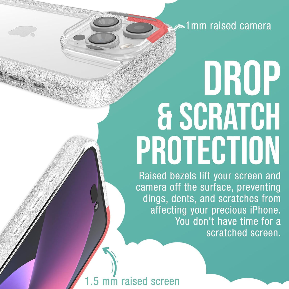 Smartish® - Funda Delgada para iPhone 15 Pro, Ligera, Protectora, con Agarre Fino y protección contra caídas para Apple iPhone 15 Pro, Transparente