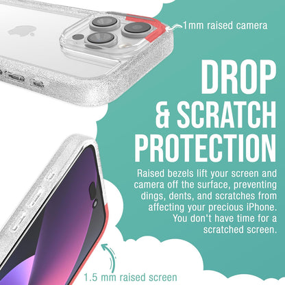 Smartish® - Funda Delgada para iPhone 15 Pro, Ligera, Protectora, con Agarre Fino y protección contra caídas para Apple iPhone 15 Pro, Transparente