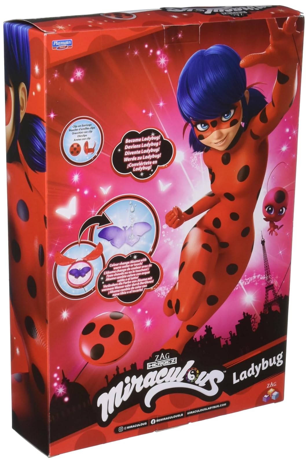 Bandai México Kit de transformación Cat Noir, Disfraz para niños. Contenido: 1 máscara + 1 anillo + 1 varilla de combate + 1 kwami Plagg