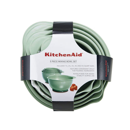 KitchenAid - Cuencos para mezclar, Pistacho, Set de 5, 1