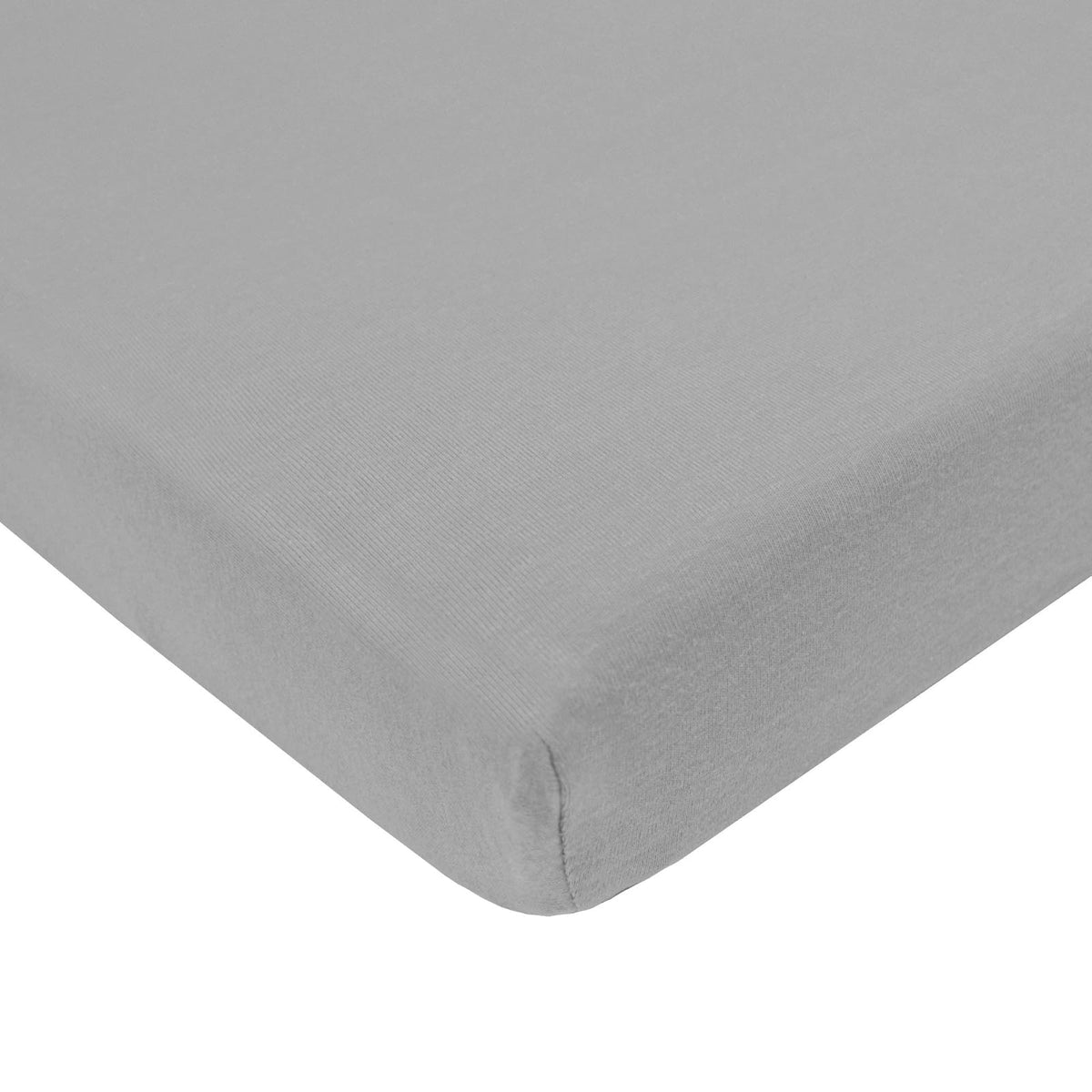 American Baby Company Sábana Ajustable de Algodón para Mini Cuna - Gris ceniza - 24" x 38" mini-Crib Sheet