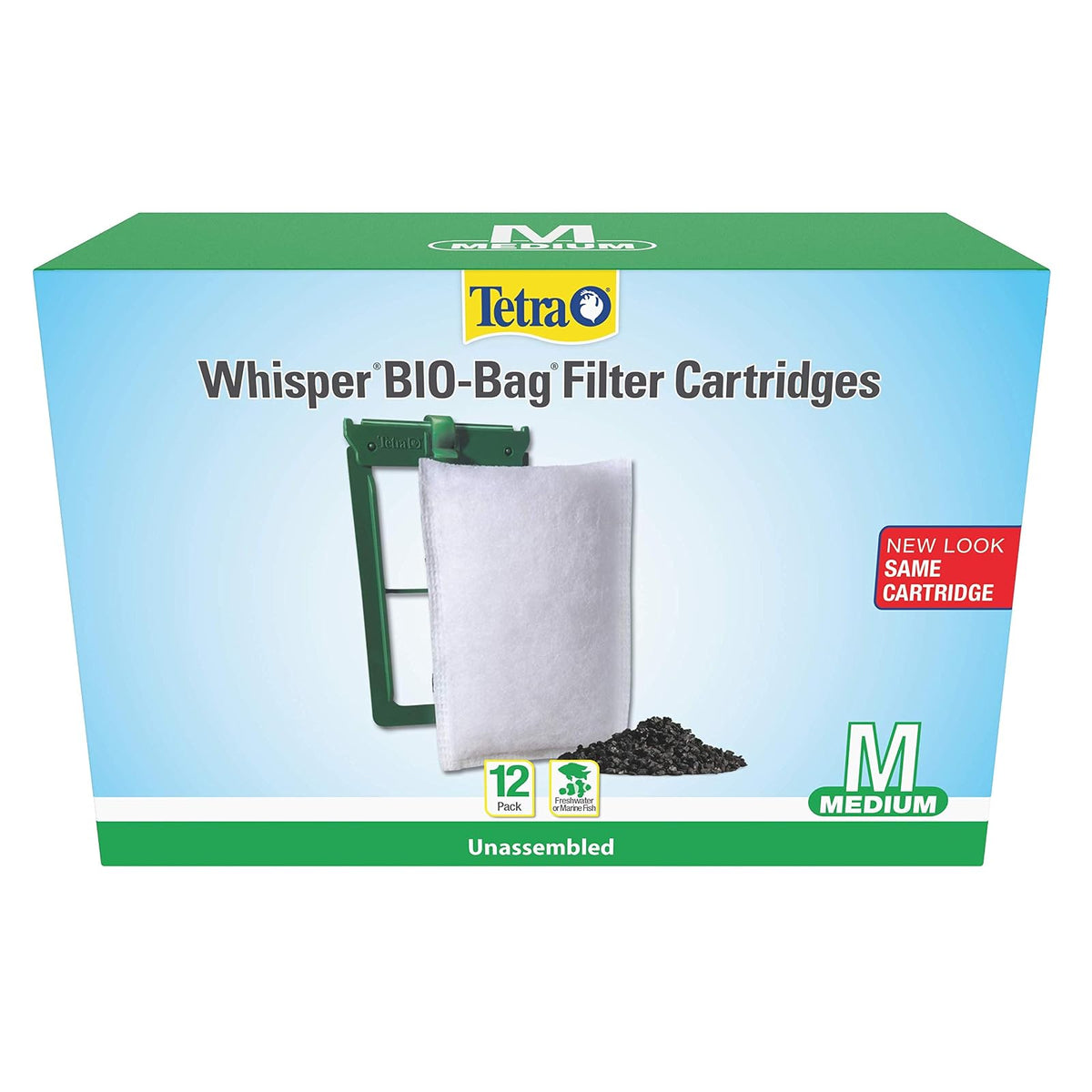 Tetra Repuesto para Filtro Whisper Bio-Bag, sin Ensamblar - Mediano - 12 unidades - Original