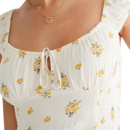 AEROPOSTALE Floral Smocked Vestido Informal Mujer