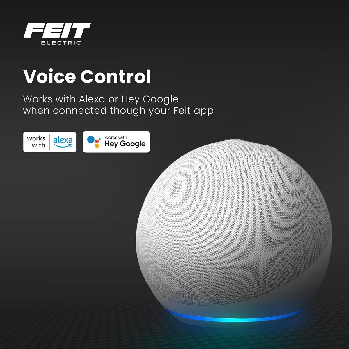 Feit Electric WiFi - foco LED inteligente BR30 que cambia de color y es regulable, no requiere concentrador, Alexa o Google Assistant, Classic, 65W, BR30