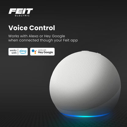 Feit Electric WiFi - foco LED inteligente BR30 que cambia de color y es regulable, no requiere concentrador, Alexa o Google Assistant, Classic, 65W, BR30